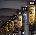 Pole and hanging banners Cleveland