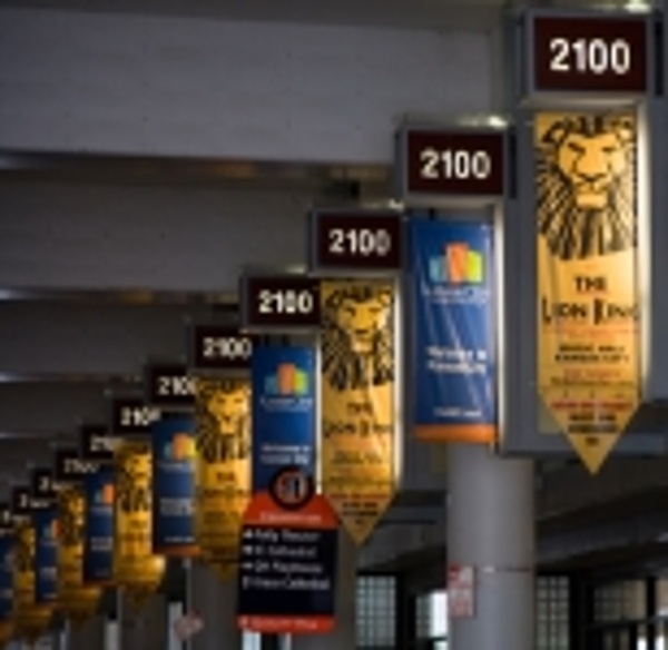 Pole and hanging banners Cleveland
