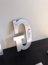 Flat Metal Letter Face