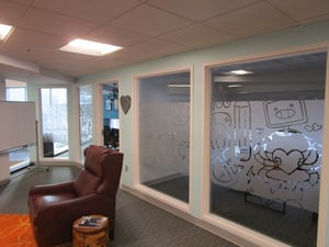 Frosted office windows