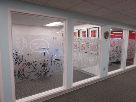 Frosted Vinyl Window Graphics & Signs, Window Graphics