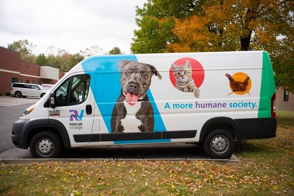 Rescue Village Van Wrap